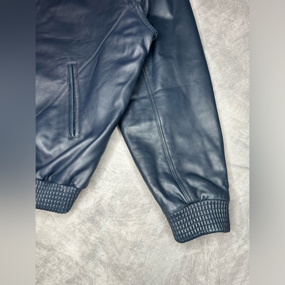 Vintage Leather Jacket blue Men's Biker Moto Style
Condition 10/10
Size: XL - Picture 8 of 10